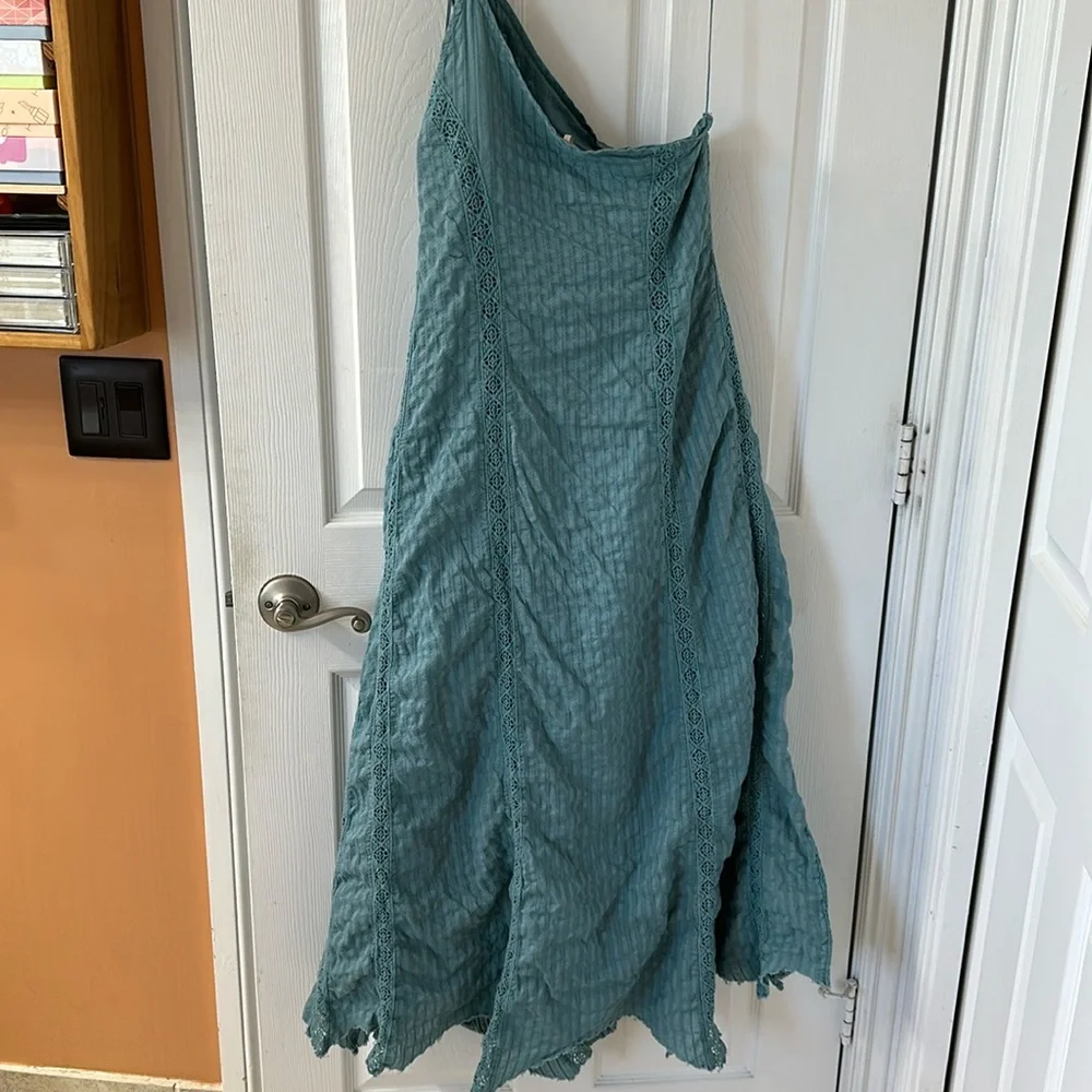 Free People One-Shoulder Maxi Dress in Seafoam